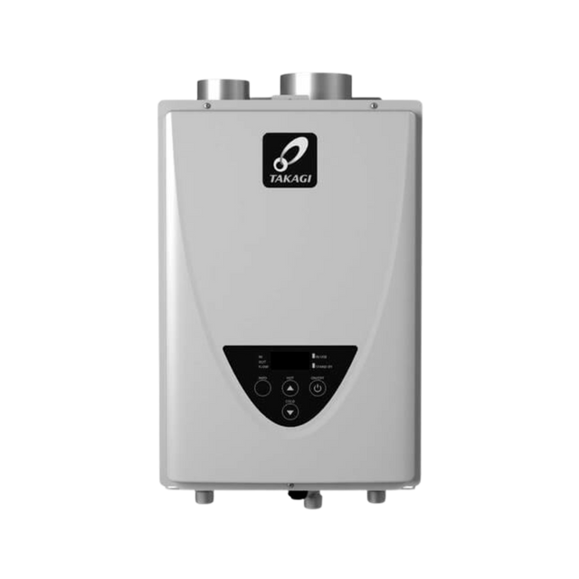 Takagi TK-510U-I 199,000 BTU Natural Gas/Liquid Propane Indoor Non-Condensing Ultra-Low NOx Tankless Water Heater Takagi
