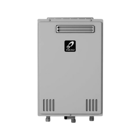 Takagi TK-510U-E 199,000 BTU Natural Gas/Liquid Propane Outdoor Non-Condensing Ultra-Low NOx Tankless Water Heater Takagi