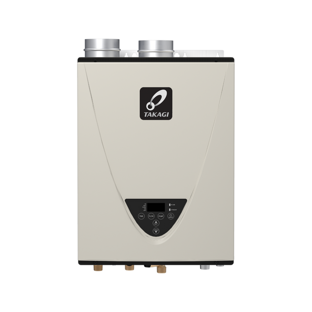 Takagi TCT-199I-N 199,000 BTU Commercial Natural Gas Indoor Condensing Ultra-Low NOx Tankless Water Heater Takagi