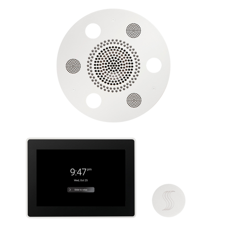 ThermaSol WSTP15R Wellness Steam Package - Serenity Advanced Round Rainhead + ThermaTouch2 15" Control + SteamVection Round Steam Head ThermaSol
