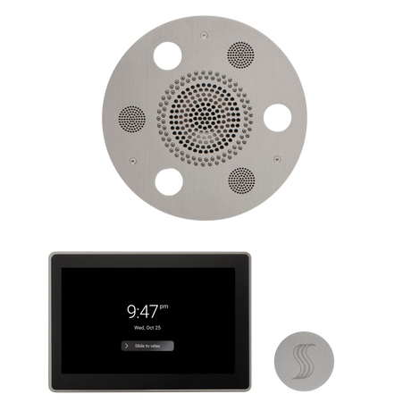 ThermaSol WSTP15R Wellness Steam Package - Serenity Advanced Round Rainhead + ThermaTouch2 15" Control + SteamVection Round Steam Head ThermaSol