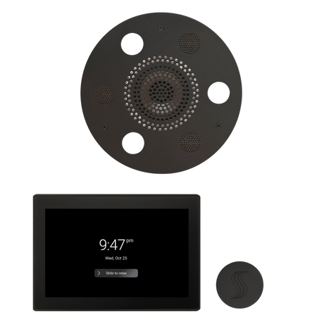 ThermaSol WSTP15R Wellness Steam Package - Serenity Advanced Round Rainhead + ThermaTouch2 15" Control + SteamVection Round Steam Head ThermaSol