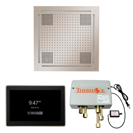 ThermaSol WHSP15S Wellness Shower Package - HydroVive 18 Rainhead + ThermaTouch2 15" Control + Digital Shower Valve PlumbersCrib.com