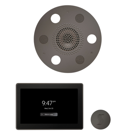 ThermaSol WSTP15R Wellness Steam Package - Serenity Advanced Round Rainhead + ThermaTouch2 15" Control + SteamVection Round Steam Head ThermaSol
