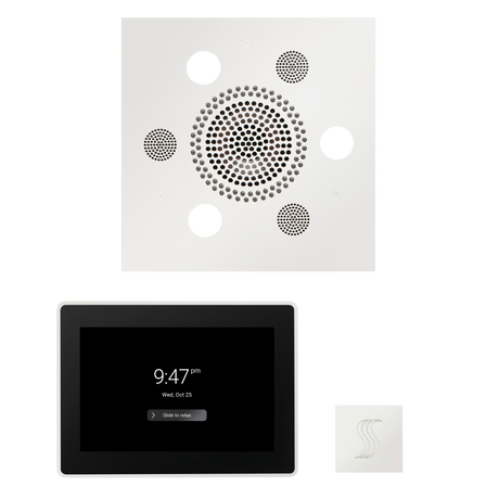 ThermaSol WSTP15S Wellness Steam Package - Serenity Advanced Square Rainhead + ThermaTouch2 15" Control + SteamVection Square Steam Head ThermaSol