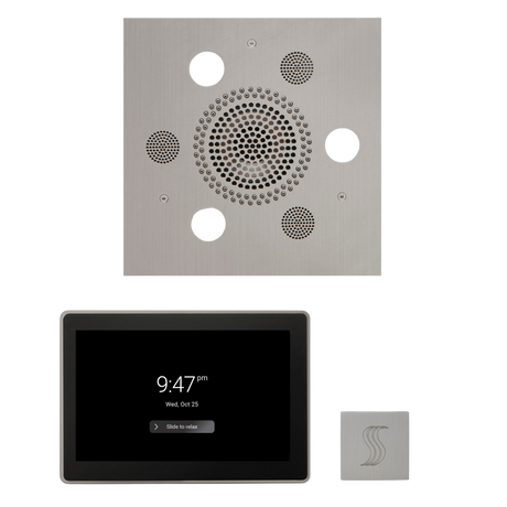 ThermaSol WSTP15S Wellness Steam Package - Serenity Advanced Square Rainhead + ThermaTouch2 15" Control + SteamVection Square Steam Head ThermaSol