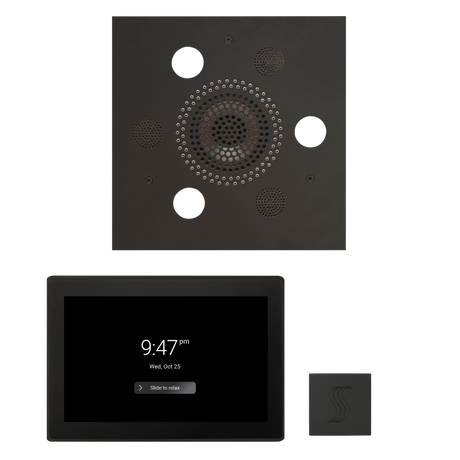 ThermaSol WSTP15S Wellness Steam Package - Serenity Advanced Square Rainhead + ThermaTouch2 15" Control + SteamVection Square Steam Head ThermaSol