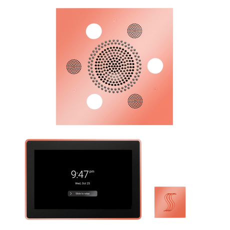 ThermaSol WSTP15S Wellness Steam Package - Serenity Advanced Square Rainhead + ThermaTouch2 15" Control + SteamVection Square Steam Head ThermaSol