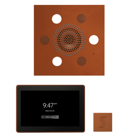 ThermaSol WSTP15S Wellness Steam Package - Serenity Advanced Square Rainhead + ThermaTouch2 15" Control + SteamVection Square Steam Head ThermaSol