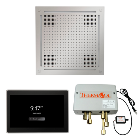 ThermaSol WHSP15S Wellness Shower Package - HydroVive 18 Rainhead + ThermaTouch2 15" Control + Digital Shower Valve PlumbersCrib.com