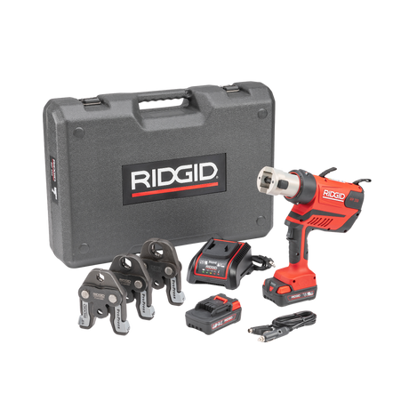 RIDGID 67058 RP-350 Battery Press Tool Kit with ProPress Jaws (1/2"-1") RIDGID