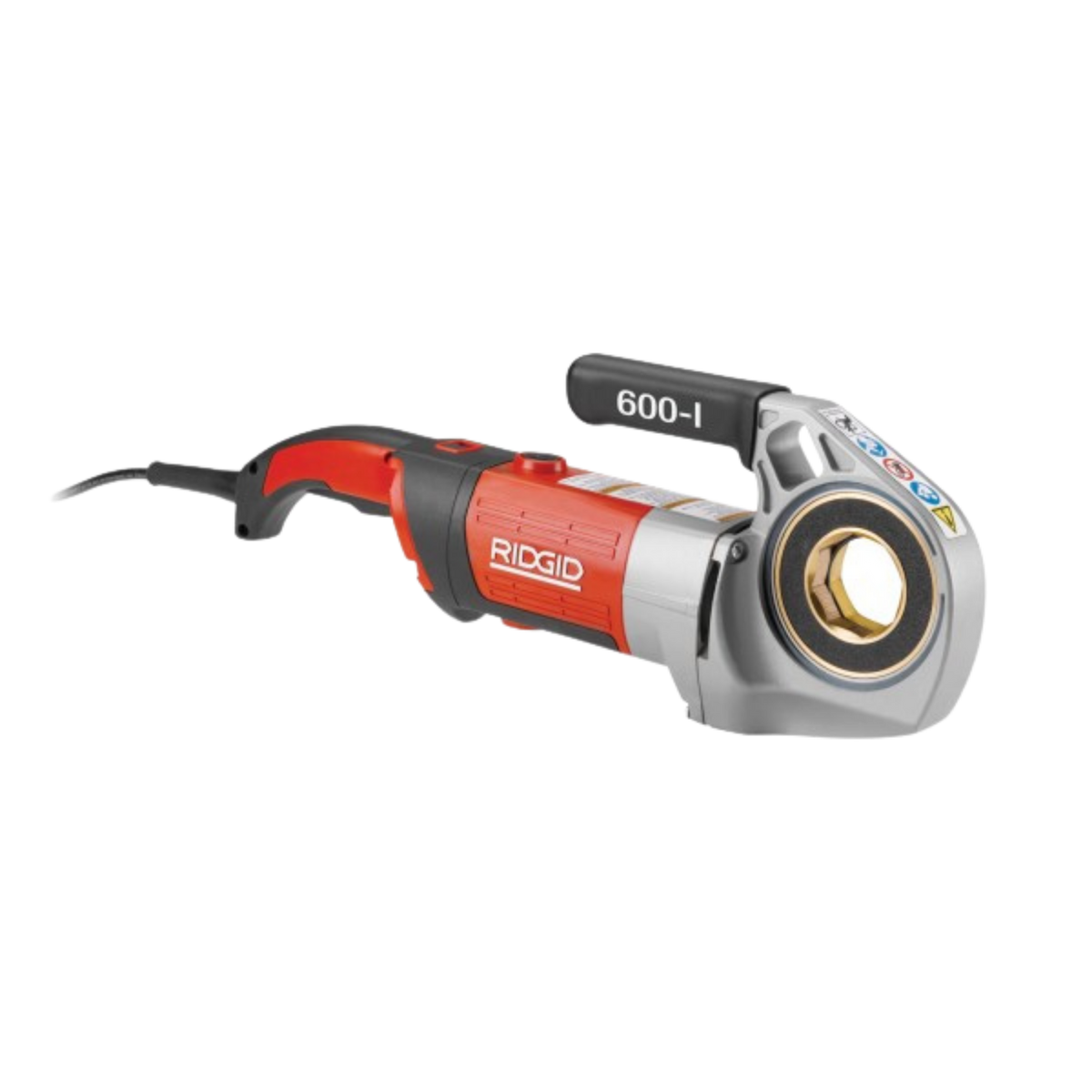 RIDGID 44918 600-I Hand-Held Power Drive Complete with 1/2"-1 1/4" NPT 11R Die Heads, Support Arm, and Case RIDGID