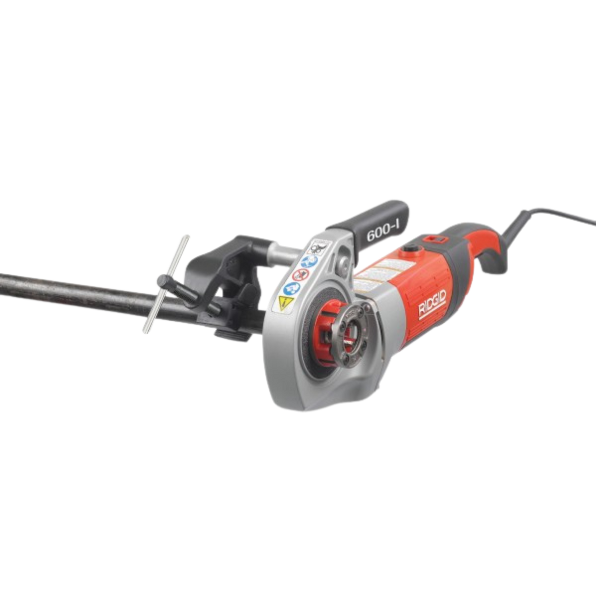 RIDGID 44918 600-I Hand-Held Power Drive Complete with 1/2"-1 1/4" NPT 11R Die Heads, Support Arm, and Case RIDGID