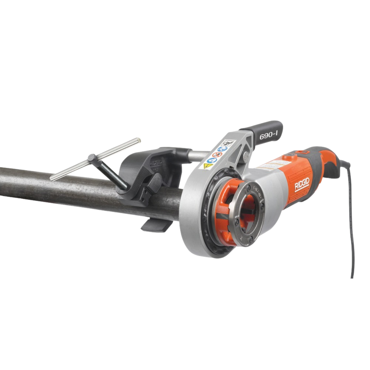 RIDGID 44928 690-I Power Drive Threader with Support Arm and Carrying Case RIDGID