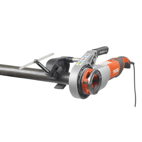 RIDGID 44928 690-I Power Drive Threader with Support Arm and Carrying Case RIDGID