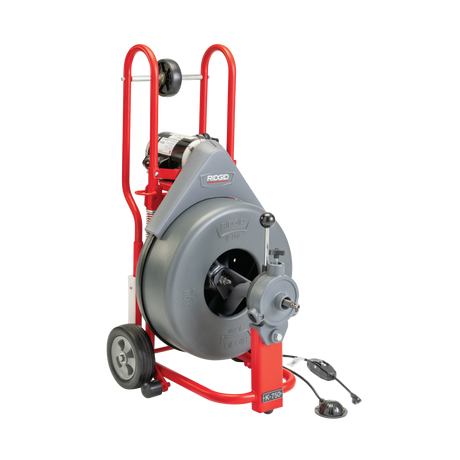 RIDGID 42012 K-750 Drum Machine with One Pair of Gloves, AUTOFEED, Standard 5/8" Tool Set, and: C-27, 75' x 5/8" Cable RIDGID