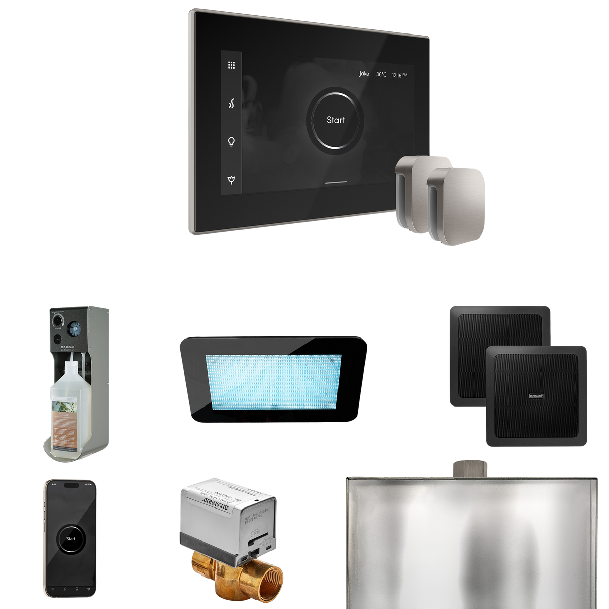 Mr. Steam XDream Max Steam Shower Control Package with iSteamX Control and Steamhead Mr. Steam