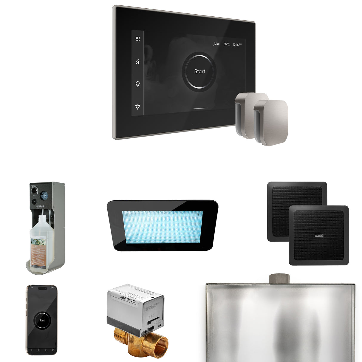 Mr. Steam XDream Max Steam Shower Control Package with iSteamX Control and Steamhead