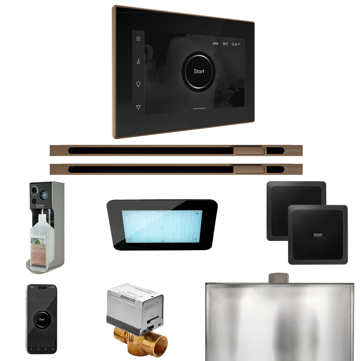 Mr. Steam XDream Max Steam Shower Control Package with iSteamX Control and Linear Steamhead Mr. Steam