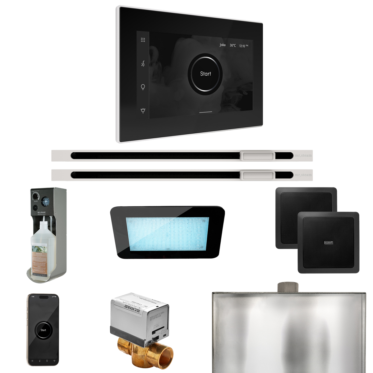 Mr. Steam XDream Max Steam Shower Control Package with iSteamX Control and Linear Steamhead Mr. Steam