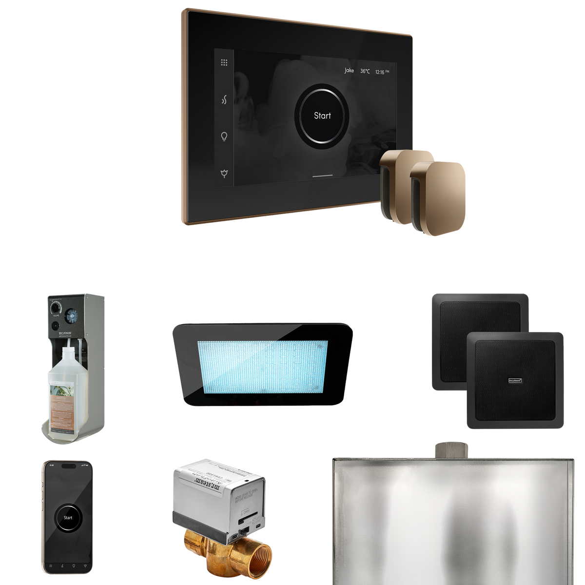 Mr. Steam XDream Max Steam Shower Control Package with iSteamX Control and Steamhead Mr. Steam