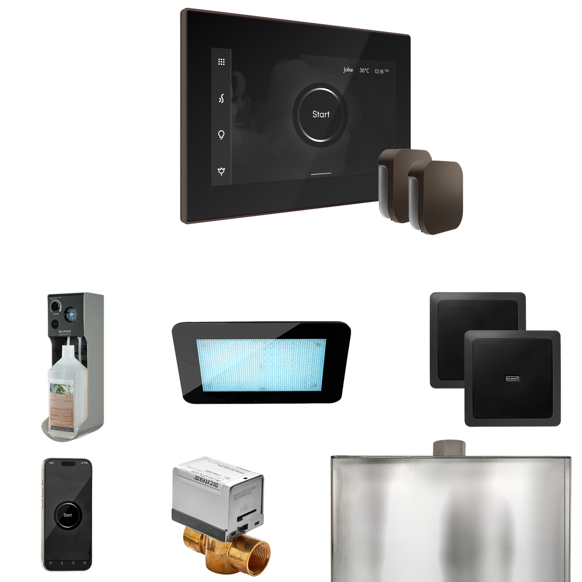 Mr. Steam XDream Max Steam Shower Control Package with iSteamX Control and Steamhead Mr. Steam