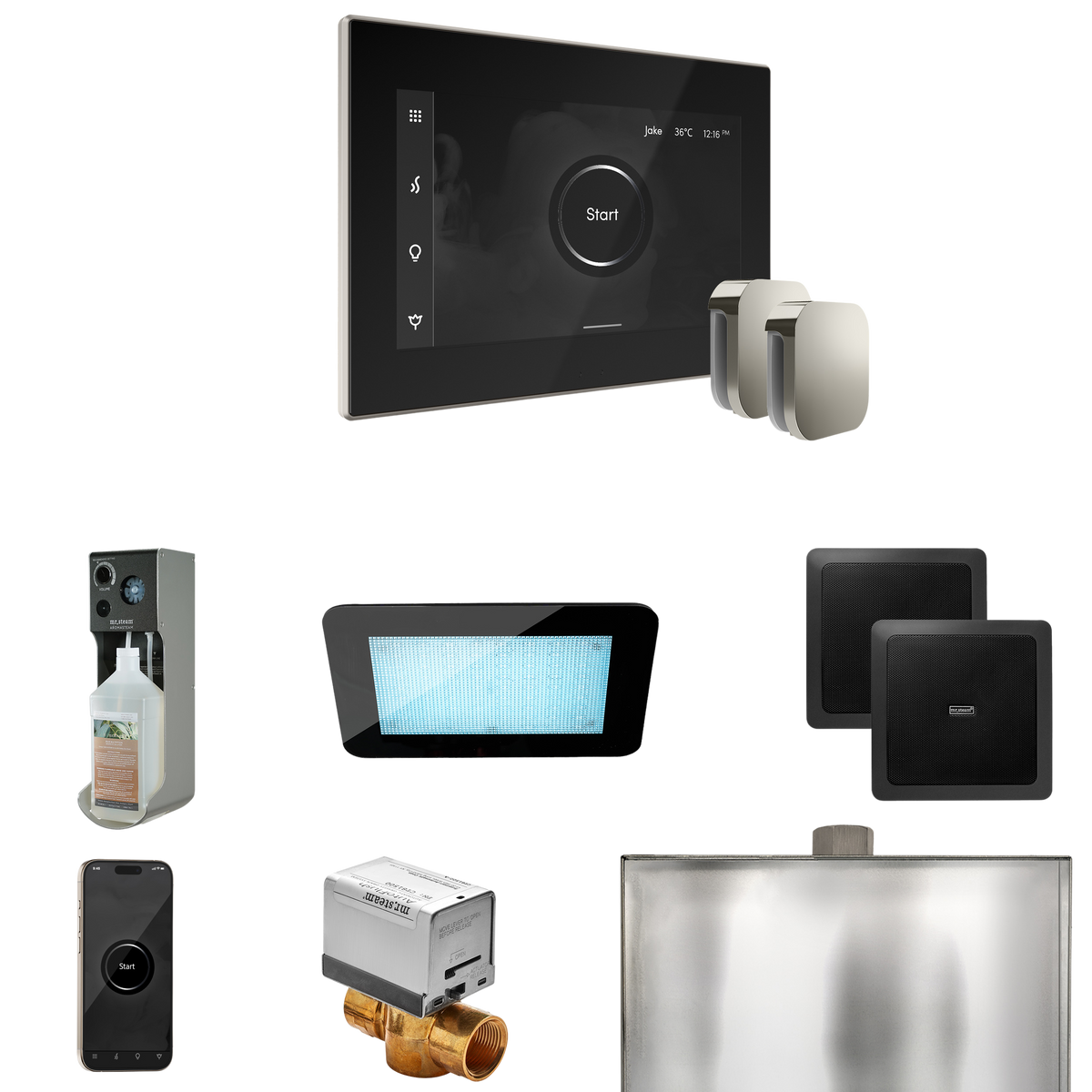 Mr. Steam XDream Max Steam Shower Control Package with iSteamX Control and Steamhead Mr. Steam