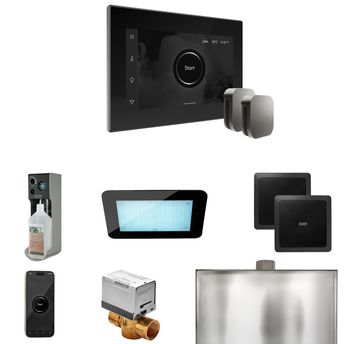 Mr. Steam XDream Max Steam Shower Control Package with iSteamX Control and Steamhead Mr. Steam