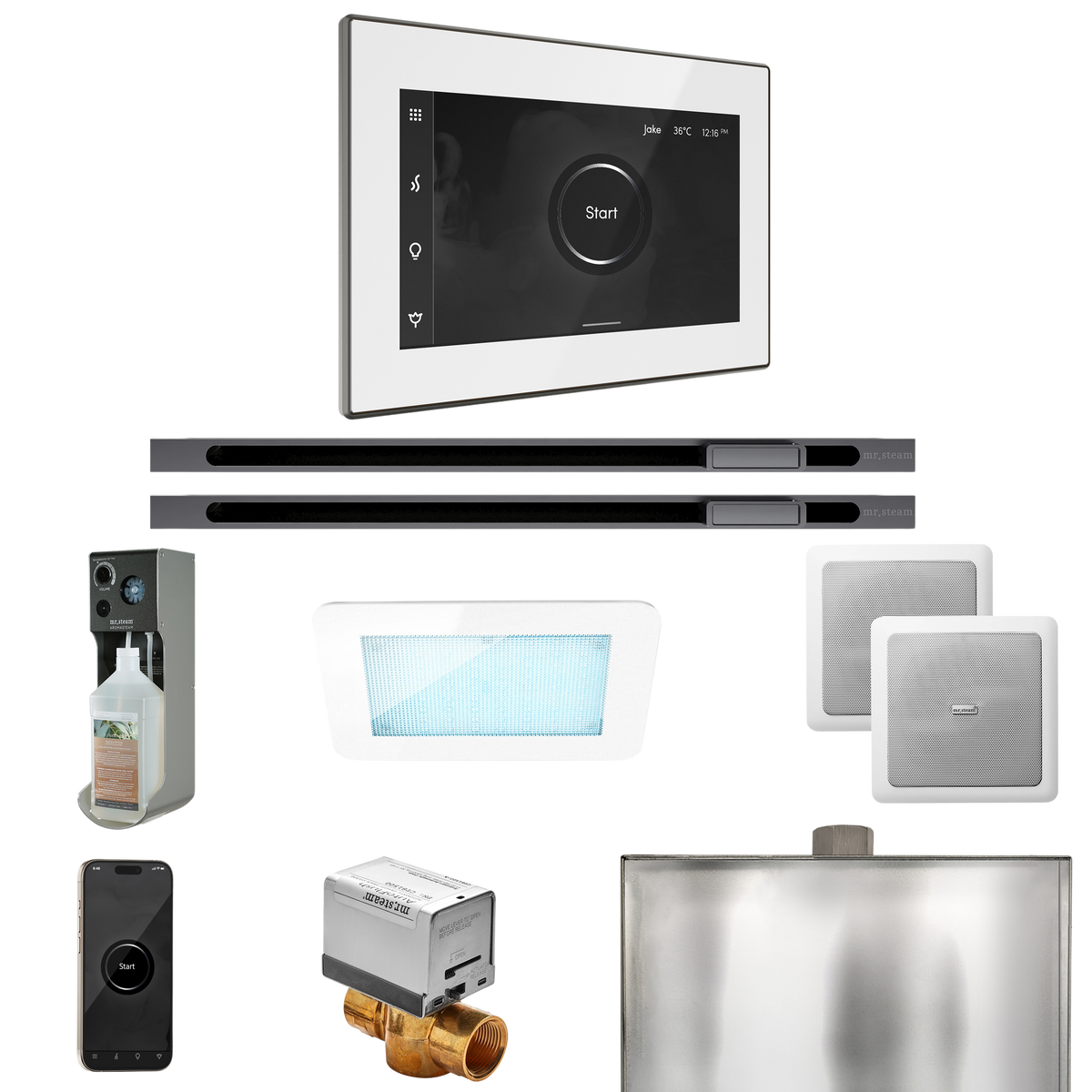 Mr. Steam XDream Max Steam Shower Control Package with iSteamX Control and Linear Steamhead Mr. Steam
