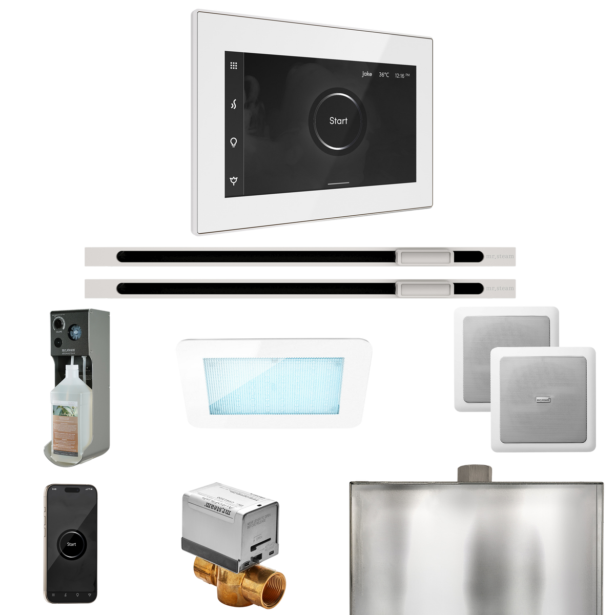 Mr. Steam XDream Max Steam Shower Control Package with iSteamX Control and Linear Steamhead Mr. Steam