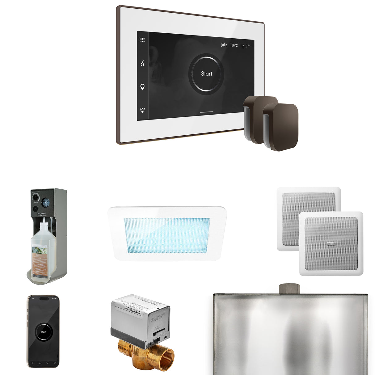 Mr. Steam XDream Max Steam Shower Control Package with iSteamX Control and Steamhead