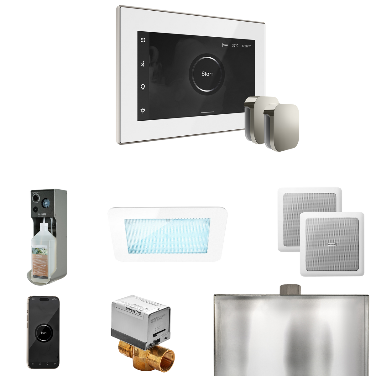 Mr. Steam XDream Max Steam Shower Control Package with iSteamX Control and Steamhead Mr. Steam