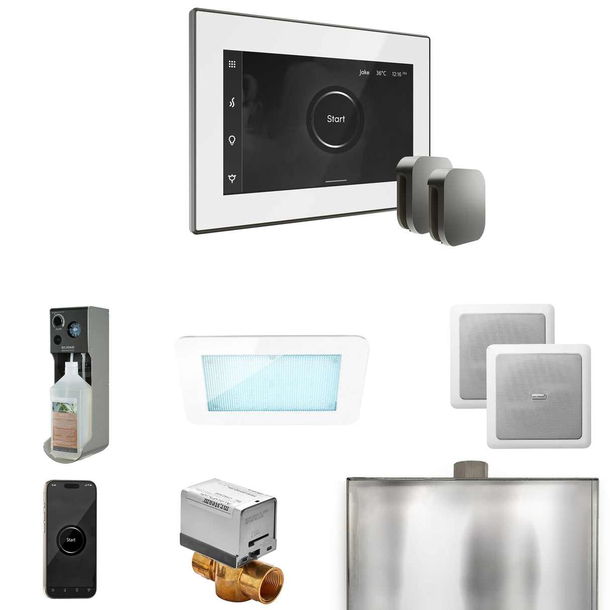Mr. Steam XDream Max Steam Shower Control Package with iSteamX Control and Steamhead