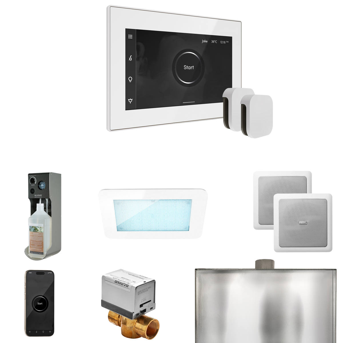 Mr. Steam XDream Max Steam Shower Control Package with iSteamX Control and Steamhead Mr. Steam