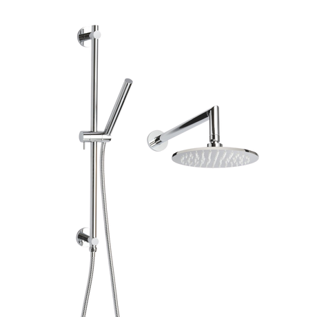 ThermaSol 15-CSPRD Essential Shower Fixture Package - Rain Canopy + Shower Arm + Hand Shower + Shower Rail + Shower Hose ThermaSol