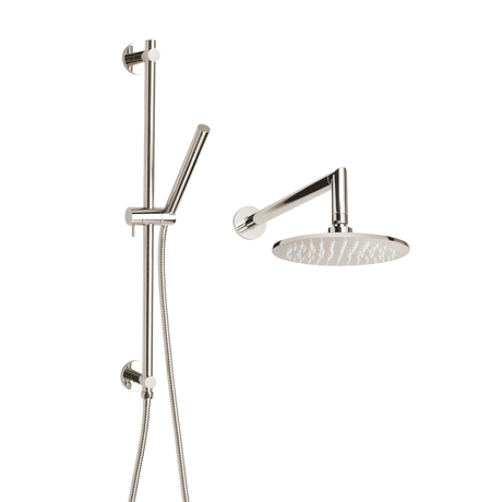 ThermaSol 15-CSPRD Essential Shower Fixture Package - Rain Canopy + Shower Arm + Hand Shower + Shower Rail + Shower Hose ThermaSol