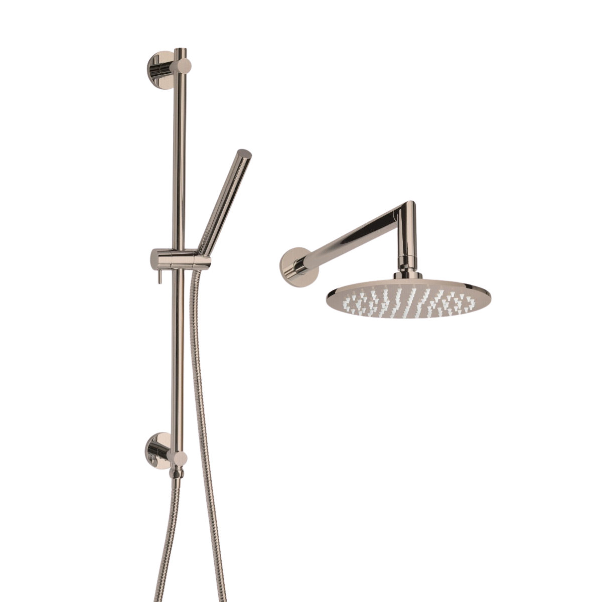 ThermaSol 15-CSPRD Essential Shower Fixture Package - Rain Canopy + Shower Arm + Hand Shower + Shower Rail + Shower Hose ThermaSol