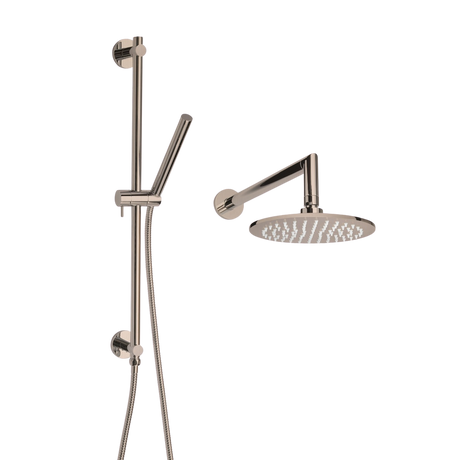 ThermaSol 15-CSPRD Essential Shower Fixture Package - Rain Canopy + Shower Arm + Hand Shower + Shower Rail + Shower Hose ThermaSol