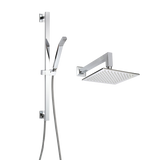 ThermaSol 15-CSPSQ Essential Shower Fixture Package - Rain Canopy + Shower Arm + Hand Shower + Shower Rail + Shower Hose ThermaSol