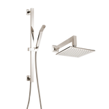 ThermaSol 15-CSPSQ Essential Shower Fixture Package - Rain Canopy + Shower Arm + Hand Shower + Shower Rail + Shower Hose ThermaSol