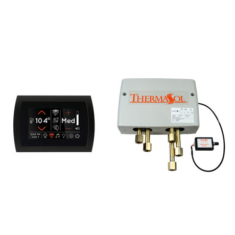 ThermaSol DSP-SIG-BK Digital Shower Package - SignaTouch Recessed Black Trim Control + Digital Shower Valve ThermaSol