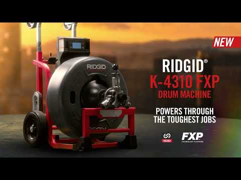 RIDGID 73073 K-4310 FXP 5/8" Drum Machine with FXP Battery-8.0 Ah (Qty-2) & Charger