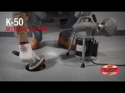 RIDGID 59000 K-50-8 Sectional Machine with A-17-A Adapter, A-17-B Adapter, and A-30 Cable Kit