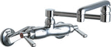 Chicago Faucets 445-DJ13ABCP Wall-Mounted Manual Faucet with Adjustable Centers Chicago Faucets
