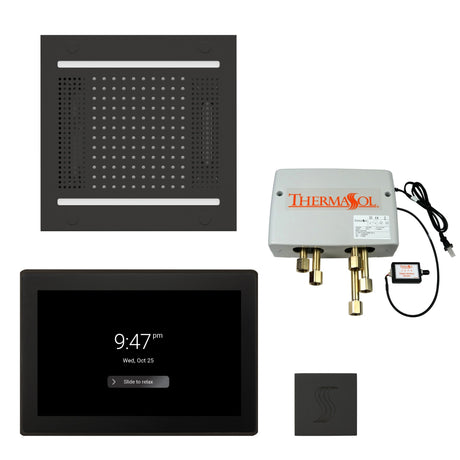 ThermaSol TWPH1415US Total Wellness Package - HydroVive 14 Rainhead + ThermaTouch2 15" Control + Digital Shower Valve + SteamVection Square Steam Head ThermaSol
