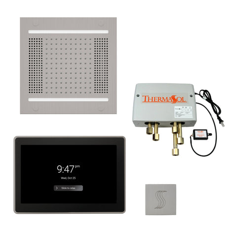 ThermaSol TWPH1415US Total Wellness Package - HydroVive 14 Rainhead + ThermaTouch2 15" Control + Digital Shower Valve + SteamVection Square Steam Head ThermaSol