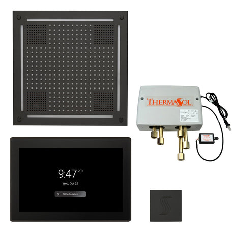 ThermaSol TWPH15US Total Wellness Package - HydroVive 18 Rainhead + ThermaTouch2 15" Control + Digital Shower Valve + SteamVection Square Steam Head ThermaSol