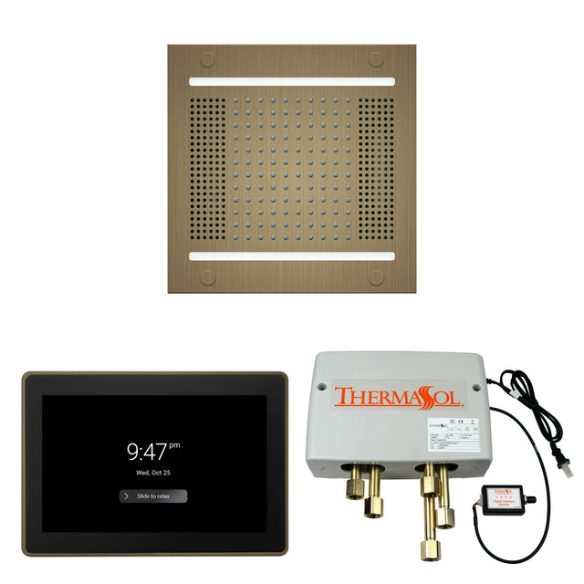 ThermaSol WH14SP15S Wellness Shower Package - HydroVive 14 Rainhead + ThermaTouch2 15" Control + Digital Shower Valve ThermaSol