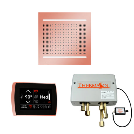 ThermaSol WH14SPSR Wellness Shower Package - HydroVive 14 Rainhead + SignaTouch Wall Mount Control + Digital Shower Valve ThermaSol