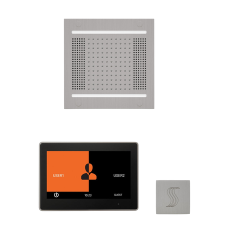ThermaSol WH14STP10S Wellness Steam Package - HydroVive 14 Rainhead + ThermaTouch2 10" Control + SteamVection Square Steam Head ThermaSol